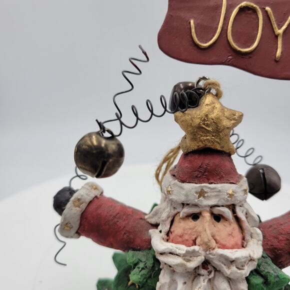 Vintage Santa Tree Christmas Ornament Santa Resin Table Top Holiday Decoration - Picture 5 of 10